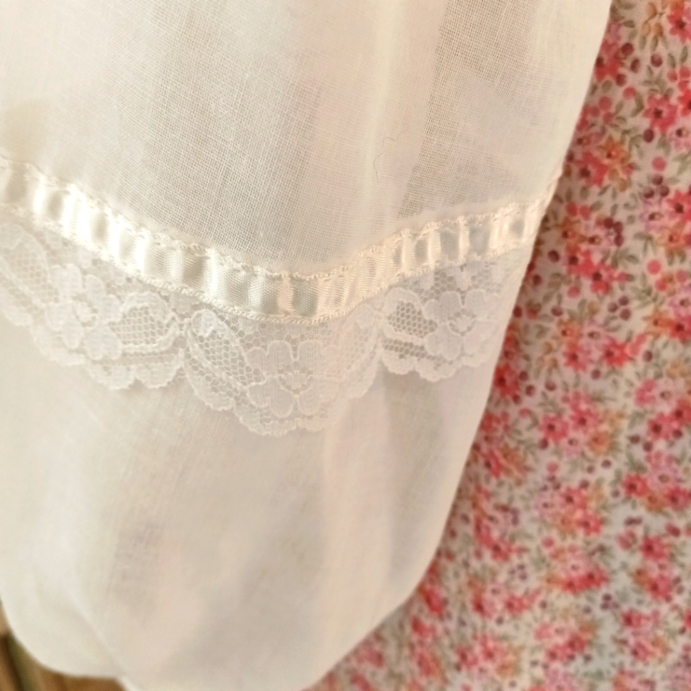 RARE 70S COTTON PINK CALICO "GUNNE SAX" PRAIRIE ! - Picture 12 of 16